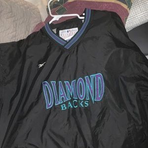 vintage diamondbacks nylon pullover